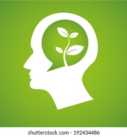 Thinking Head tree Vector illustration