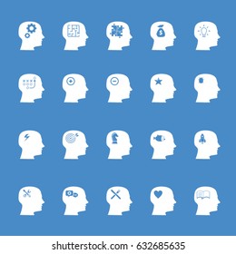 Thinking Heads Icons. vector eps 10