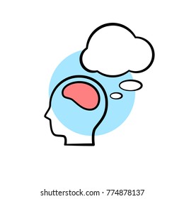 thinking human symbol vector