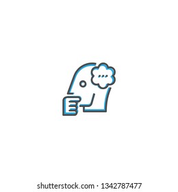 Thinking icon design. Startup icon vector illustration