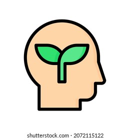 Icono de pensamiento, Icono de estilo de línea rellenada ilustración vectorial, Adecuado para sitio web, aplicación móvil, impresión, presentación, infografía y cualquier otro proyecto.