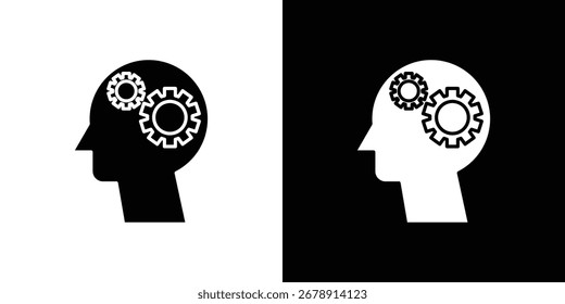 Icono de pensamiento de diseño plano. Eps 10