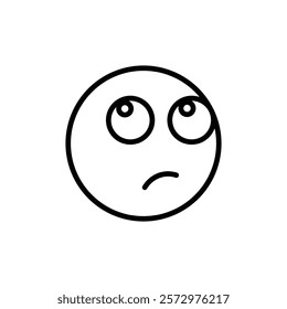 Thinking icon flat editable icon mark