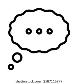 Thinking icon illustration in line style. Perfect for website mobile app presentation. Suitable for any user interface and user experience