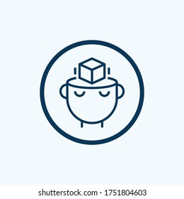 thinking icon isolated on white background from human mind collection. thinking icon trendy and modern thinking symbol for logo, web, app