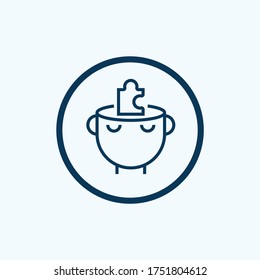 thinking icon isolated on white background from human mind collection. thinking icon trendy and modern thinking symbol for logo, web, app