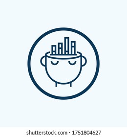 icono de pensamiento aislado en el fondo blanco de la colección de la mente humana. icono de pensamiento símbolo de moda y pensamiento moderno para logotipo, web, aplicación