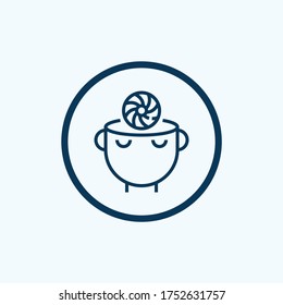 thinking icon isolated on white background from human mind collection. thinking icon trendy and modern thinking symbol for logo, web, app