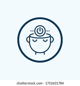 icono de pensamiento aislado en el fondo blanco de la colección de la mente humana. icono de pensamiento símbolo de moda y pensamiento moderno para logotipo, web, aplicación