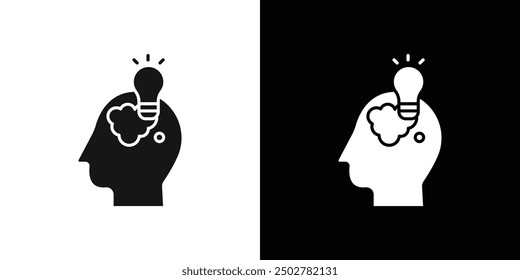 Thinking icon line art vector