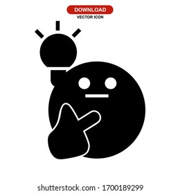thinking icon or logo isolated sign symbol vector illustration - high quality black style vector icons
