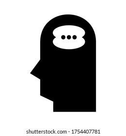 thinking icon or logo isolated sign symbol vector illustration - high quality black style vector icons
