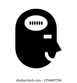 Icono de pensamiento o logotipo símbolo de signo aislado ilustración vectorial - iconos vectoriales de estilo negro de alta calidad
