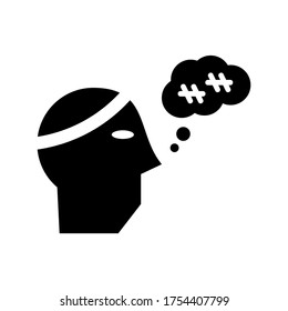 thinking icon or logo isolated sign symbol vector illustration - high quality black style vector icons
