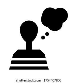 Icono de pensamiento o logotipo símbolo de signo aislado ilustración vectorial - iconos vectoriales de estilo negro de alta calidad
