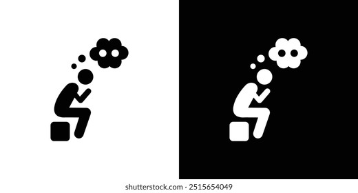 Thinking icon logo set vector