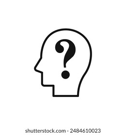 Thinking icon logo sign vector outline