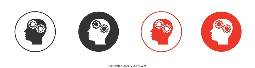 Thinking-Symbol für Logo, Vektorzeichen-Symbol für Design