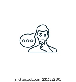Thinking icon. Monochrome simple sign from idea collection. Thinking icon for logo, templates, web design and infographics.