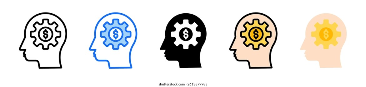 Thinking Icon Set Multiple Style Collection