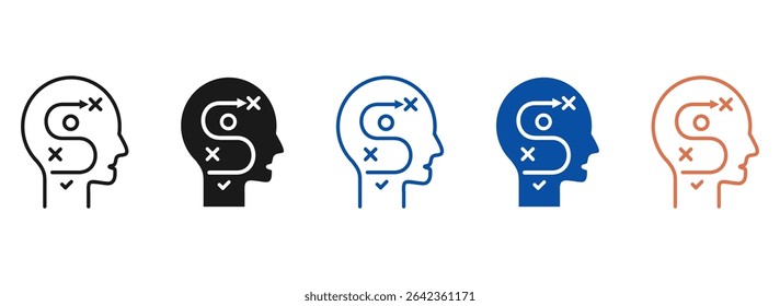 Thinking Icon Set Multiple Style Collection