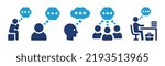 Thinking icon set. Thought bubble symbol vector in graphic design illustration.