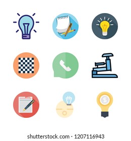 thinking icon set. vector set about notes, speech bubble, idea and note icons set.