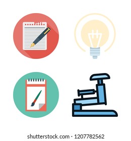 thinking icon set. vector set about idea, notes, stapple and note icons set.