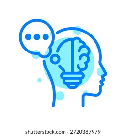 Icono de pensamiento en forma Ilustración vectorial