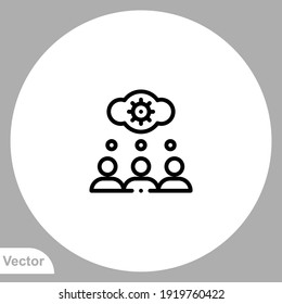 Thinking icon sign vector,Symbol, logo illustration for web and mobile