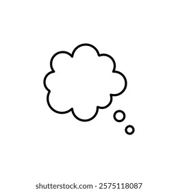 thinking icon Simple outline illustration