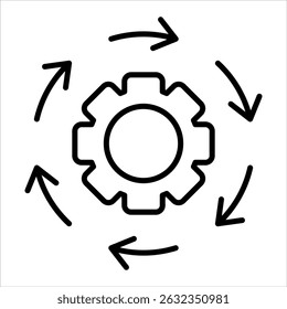 Ícone de pensamento. Ilustração de Contorno de Vetor Simples