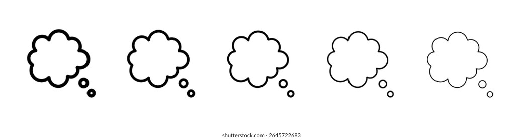 Logo de contorno de Vector simple de icono de pensamiento