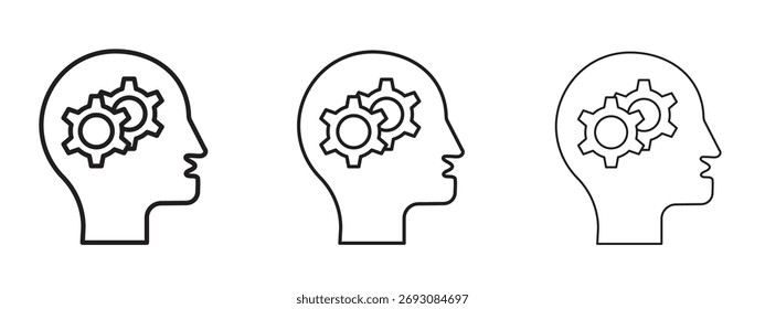 Símbolo de icono de pensamiento. Signo de estilo lineal para el concepto móvil