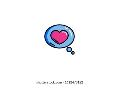 Thinking  icon in trendy flat style isolated on white background vector illustration