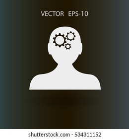 Thinking icon. vector illustration