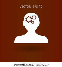 Thinking icon. vector illustration