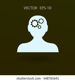 Thinking icon. vector illustration