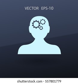 Thinking icon. vector illustration