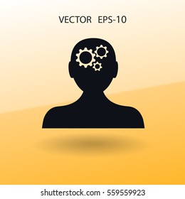 Thinking icon. vector illustration