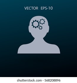Thinking icon. vector illustration