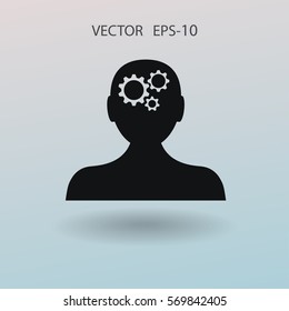 Thinking icon. vector illustration
