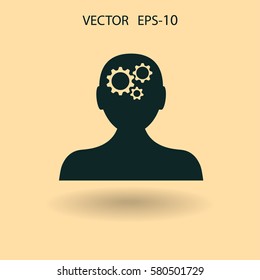 Thinking icon. vector illustration