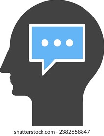 Thinking icon vector image. Suitable for mobile application web application and print media.