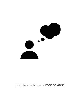 Diseño web de icono de pensamiento en Vector