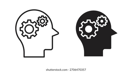 Icono de pensamiento para Sitios web y diseño plano minimalista móvil.