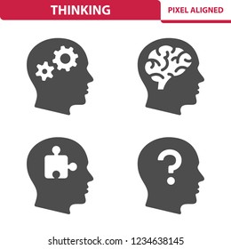 Thinking Icons. Professional, pixel perfect icons, EPS 10 format.