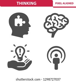 Thinking Icons. Professional, pixel perfect icons, EPS 10 format.
