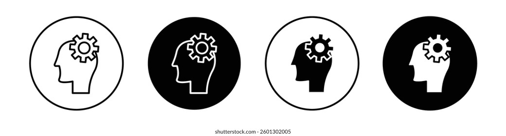 Thinking icons vectors graphics collection