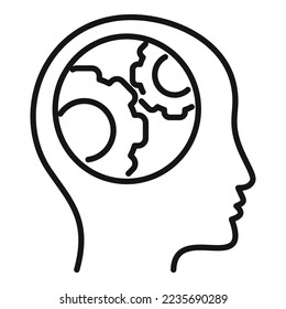 Thinking idea icon outline vector. Creative business. Web mind